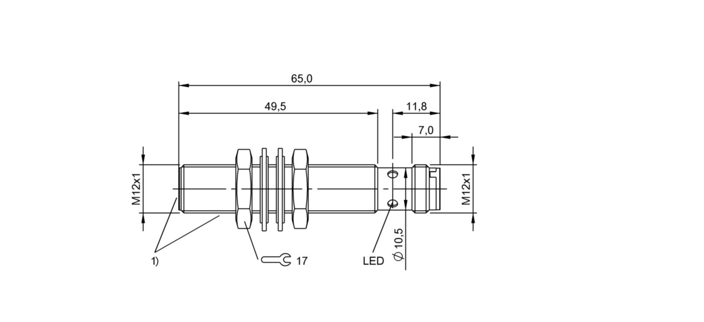 耐高压接近开关 BES M12EI-PSC40B-S04G-S01 订货号：BES02NC-尺寸图