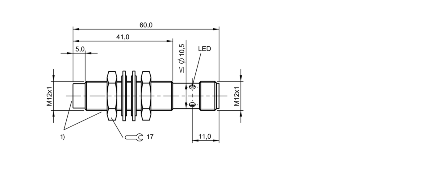 耐高压接近开关 BES M12EF1-NSC10F-S04G-S 订货号：BES02WC-尺寸图