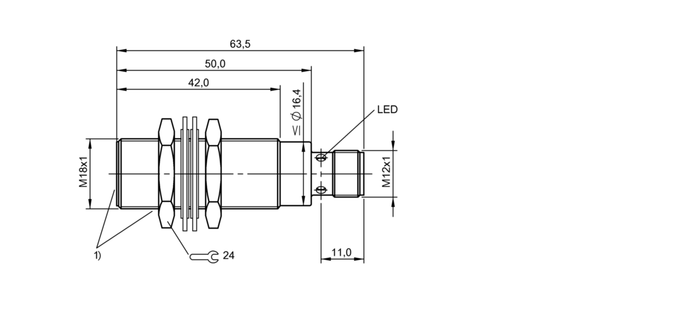 耐高压接近开关 BES M18EG1-PSC10Z-S04G-S11 订货号：BES02Y3-尺寸图