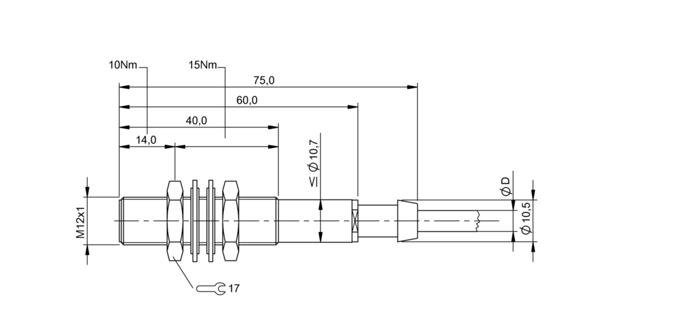 耐高压接近开关 BES 516-329-SA14-AO-X-03 订货号：BES0361-尺寸图