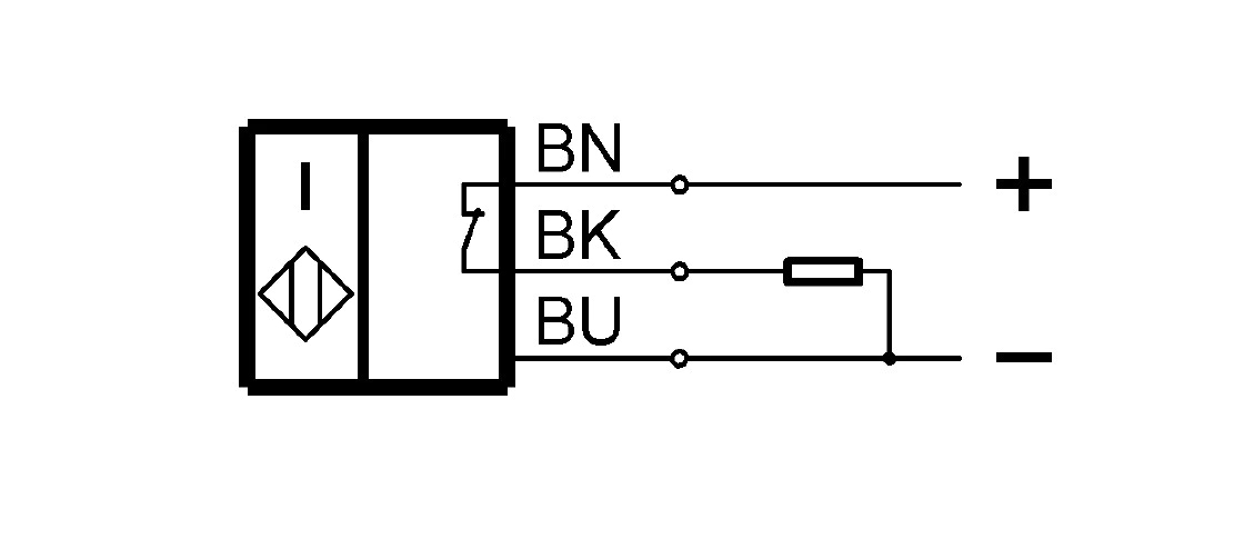 耐高压接近开关 BES M05ED-POD08B-BP02-R03 订货号：BES03L8-接线图