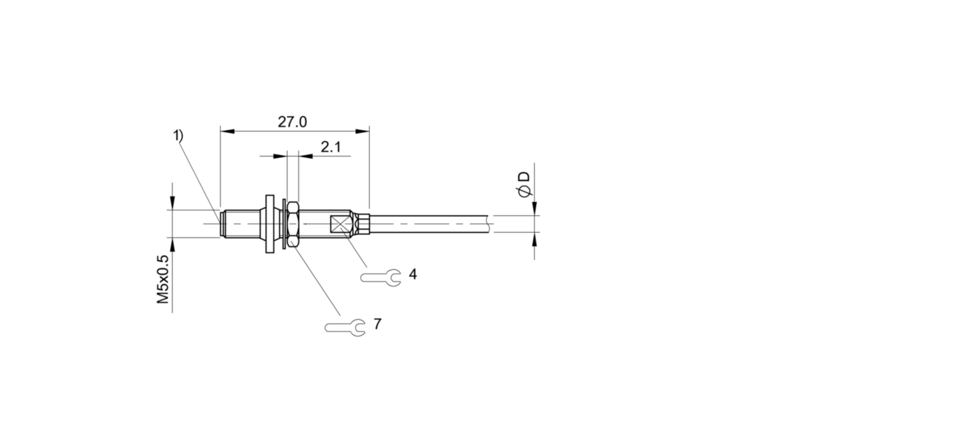 耐高压接近开关 BES M05ED-POD08B-BP02-R03 订货号：BES03L8-尺寸图