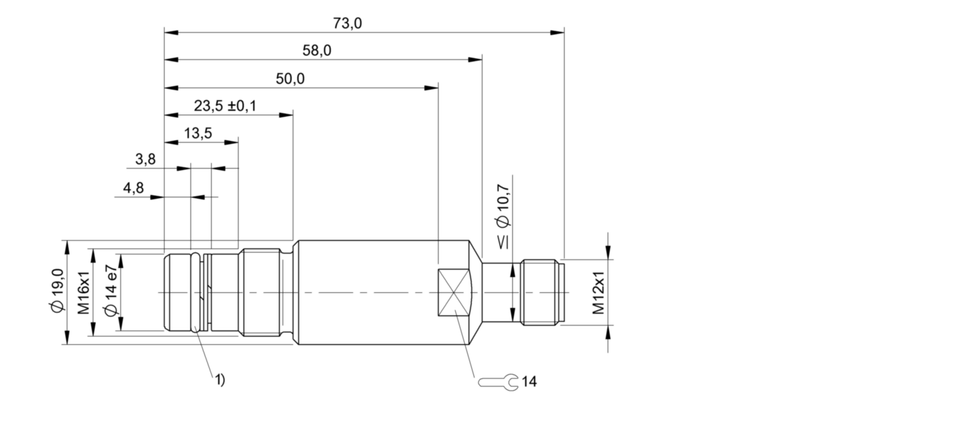 耐高压接近开关 BES 516-300-S129-S4-D 订货号：BHS001E-尺寸图