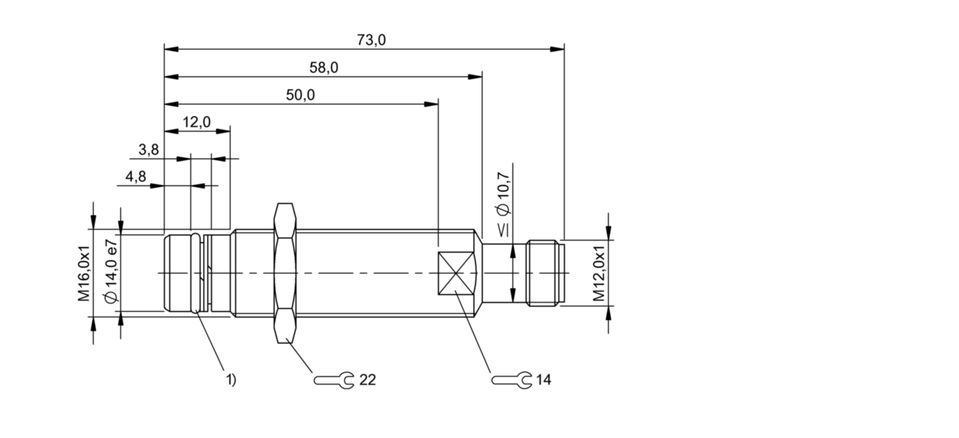 耐高压接近开关 BES 516-300-S152-S4-D 订货号：BHS001W-尺寸图