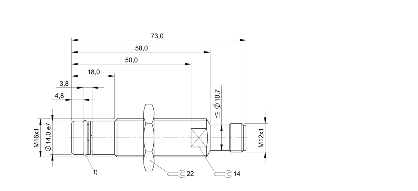 耐高压接近开关 BES 516-300-S156-S4-D 订货号：BHS001Y-尺寸图