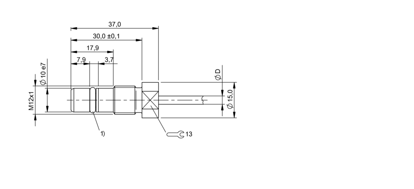 耐高压接近开关 BES 516-300-S205-D-PU-05 订货号：BHS0029-尺寸图