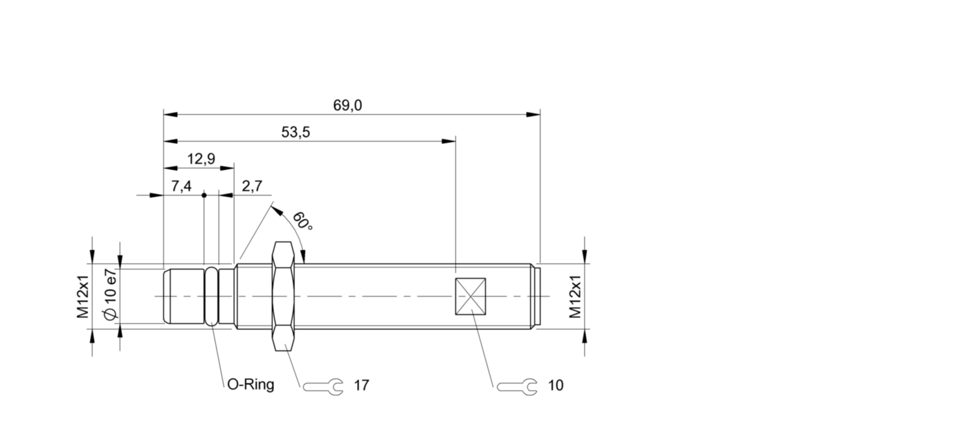 耐高压接近开关 BES 516-300-S270-S4-D 订货号：BHS0035-尺寸图