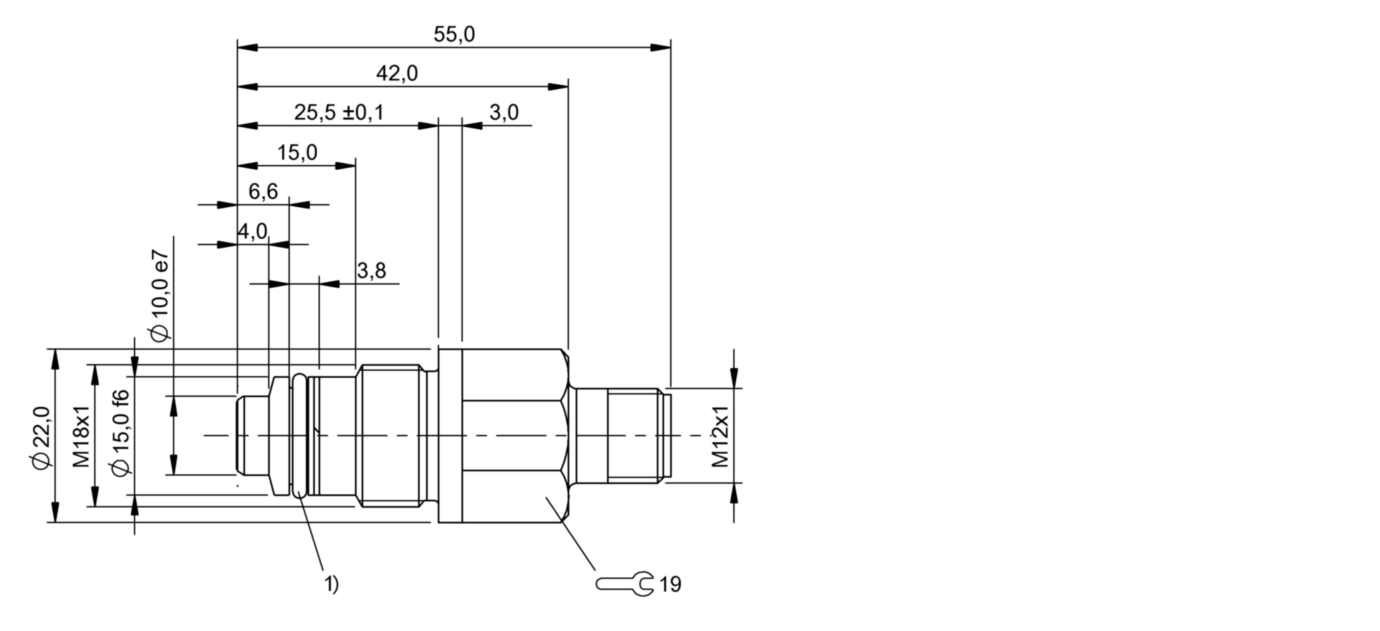 耐高压接近开关 BES 516-300-S308-NEX-S4-D 订货号：BHS004H-尺寸图