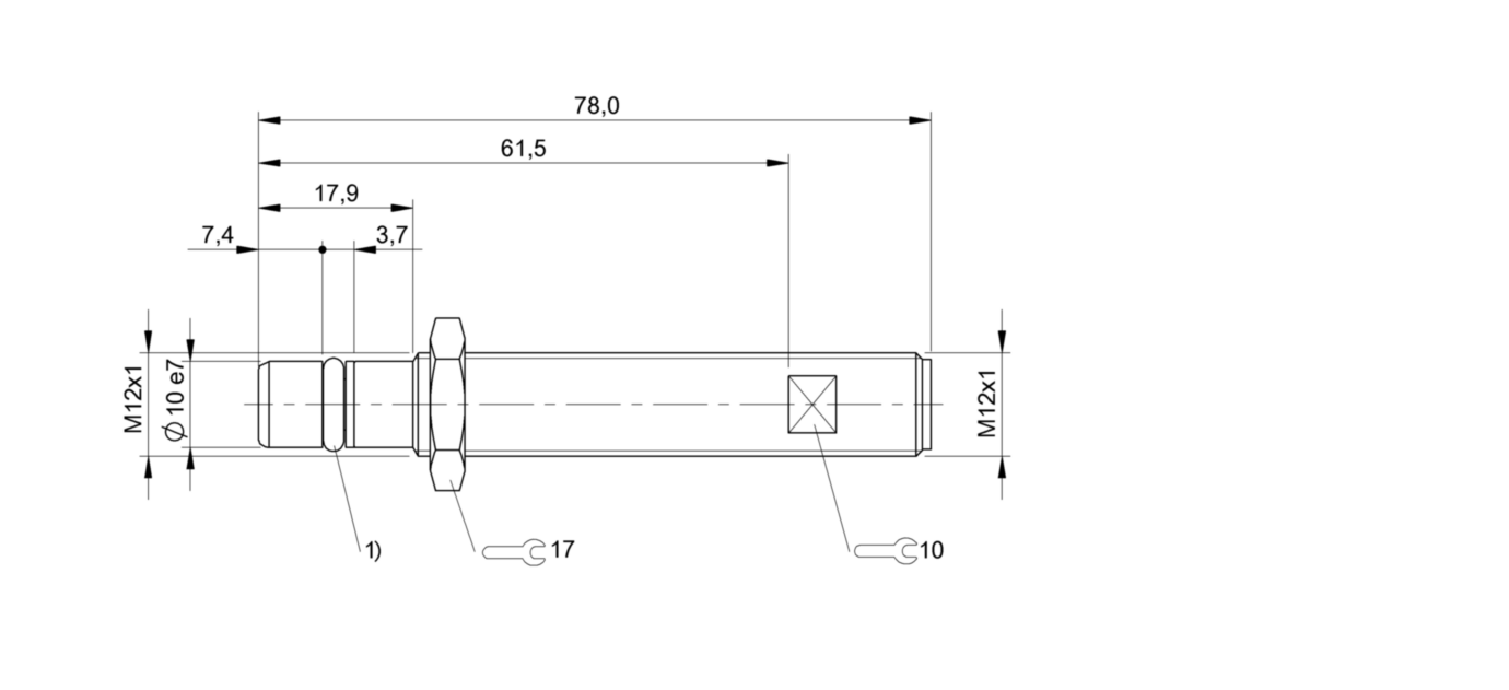 耐高压接近开关 BES 516-300-S321-S4-D 订货号：BHS004N-尺寸图