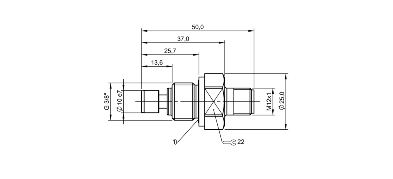 耐高压接近开关 BES 516-300-S331-S4-D 订货号：BHS006M-尺寸图