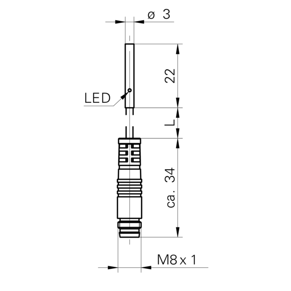 Baumer堡盟 IFRM 03N1501/KS35L 订购代码：10139543 电感式接近开关-尺寸图
