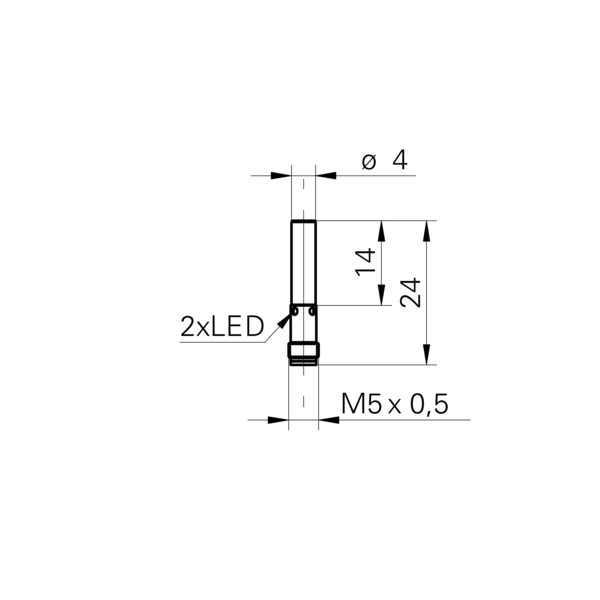 Baumer堡盟 IFRM 04P15A3/S05L 订购代码：10144448 电感式接近开关-尺寸图