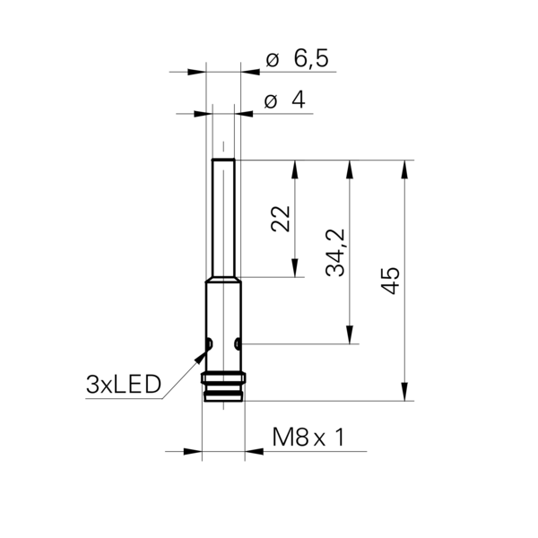 Baumer堡盟 IFRM 04P35A1/S35L 订购代码：10152821 电感式接近开关-尺寸图