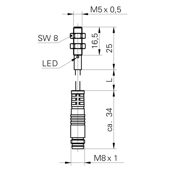 Baumer堡盟 IFRM 05N15A1/KS35PL 订购代码：10160292 电感式接近开关-尺寸图