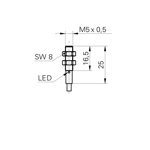 Baumer堡盟 IFRM 05P15A1/L 订购代码：10144587 电感式接近开关-尺寸图