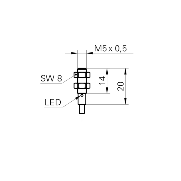 Baumer堡盟 IFRM 05N15A3/L 订购代码：10144446 电感式接近开关-尺寸图