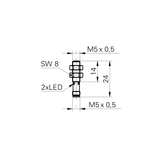 Baumer堡盟 IFRM 05P15A3/S05L 订购代码：10144452 电感式接近开关-尺寸图