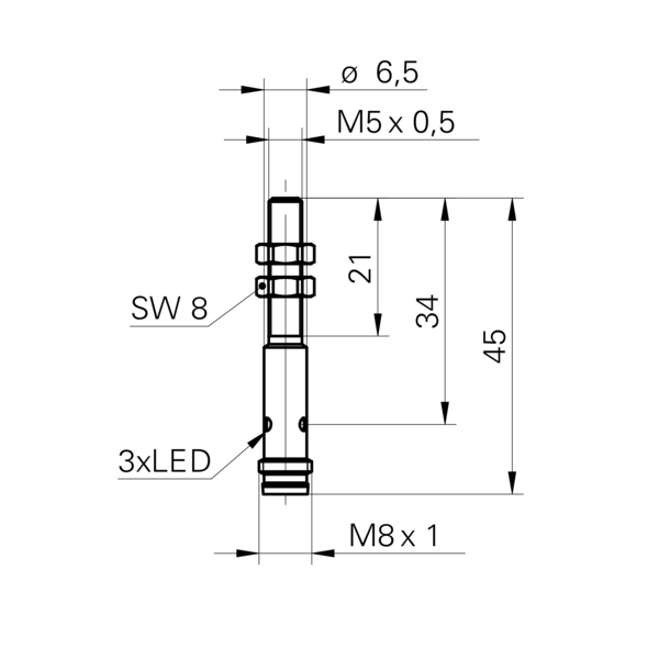 Baumer堡盟 IFRM 05P17A1/S35L 订购代码：11082478 电感式接近开关-尺寸图