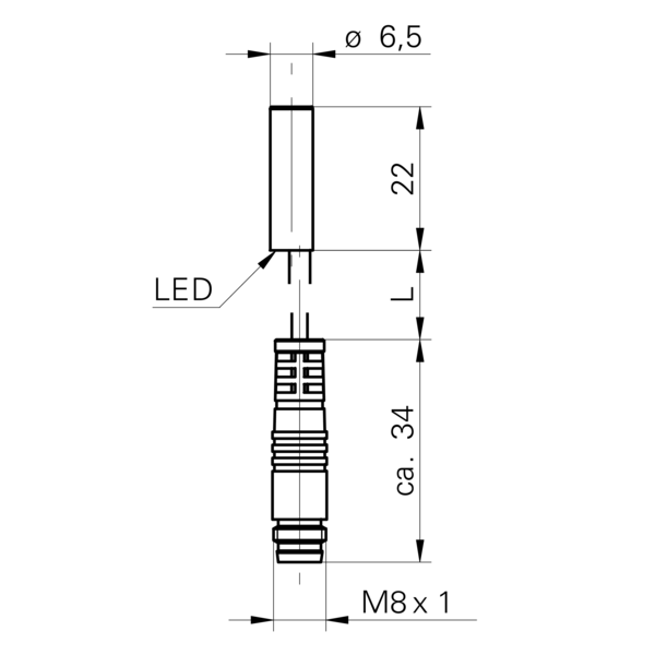 Baumer堡盟 IFRM 06P3713/KS35L 订购代码：10160297 电感式接近开关-尺寸图