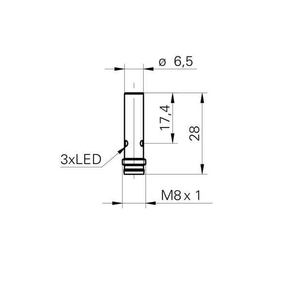 Baumer堡盟 IFRM 06N17A5/S35L 订购代码：10140590 电感式接近开关-尺寸图