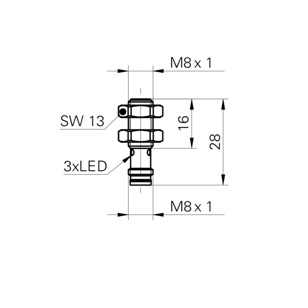 Baumer堡盟 IFRM 08N17A5/S35L 订购代码：10142605 电感式接近开关-尺寸图