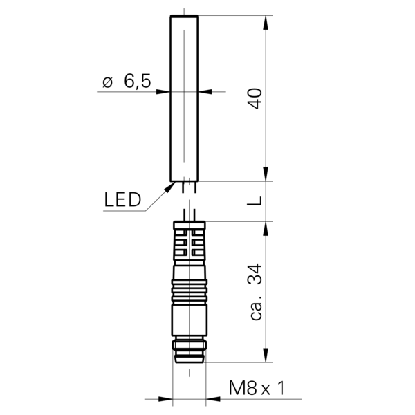 Baumer堡盟 IFRM 06P17A1/KS35L 订购代码：10160303 电感式接近开关-尺寸图