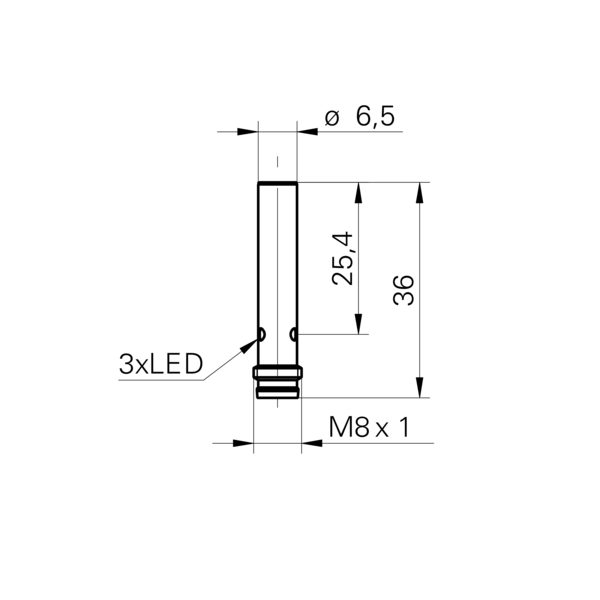 Baumer堡盟 IFRM 06P17A3/S35L 订购代码：10138763 电感式接近开关-尺寸图