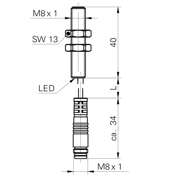 Baumer堡盟 IFRM 08N37A1/KS35L 订购代码：10160318 电感式接近开关-尺寸图