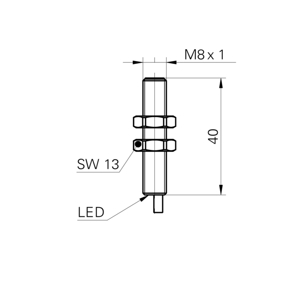 Baumer堡盟 IFRM 08N37A1/L 订购代码：10142612 电感式接近开关-尺寸图