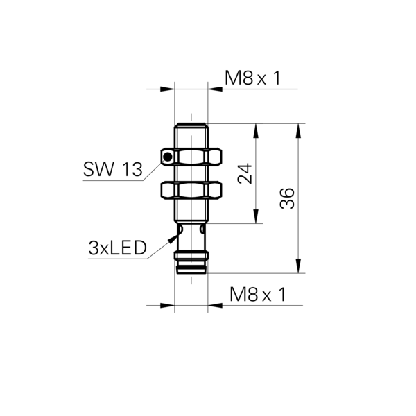 Baumer堡盟 IFRM 08N17A3/S35L 订购代码：10142596 电感式接近开关-尺寸图