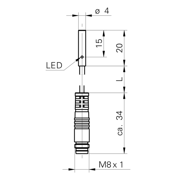 Baumer堡盟 IFRM 04N37A3/KS35PL 订购代码：11082443 电感式接近开关-尺寸图