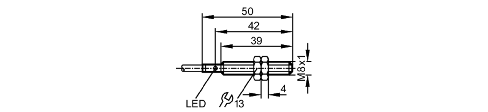 易福门电感式接近开关 IE5130 订货号：IE-3001-APKG-尺寸图