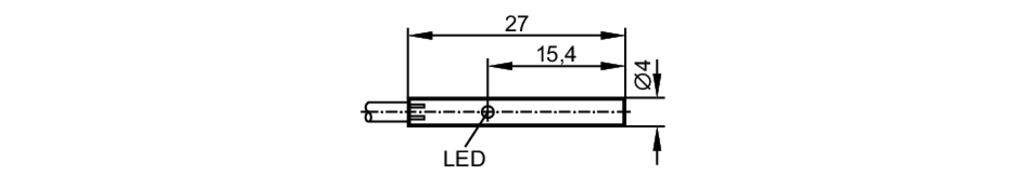 易福门电感式接近开关 IZ5047 订货号：IZB31,5-BPKG/2M PVC-尺寸图